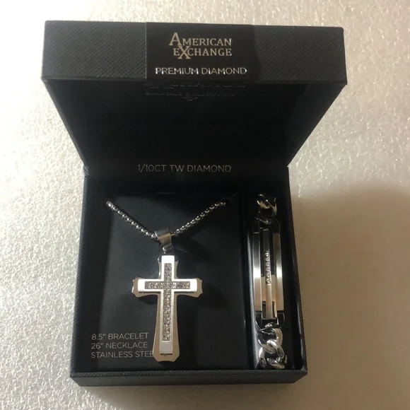 American exchange premium Diamond -men’s bracelet & Necklace - Picture 14 of 15